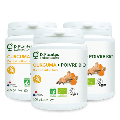 Pack 3 Curcuma Poivre Bio