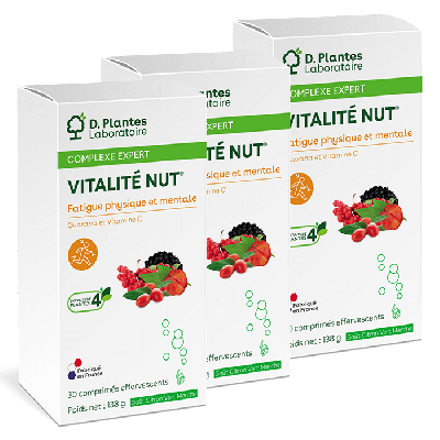 Pack 3 Vitalité-nut citron vert menthe 30 comprimés