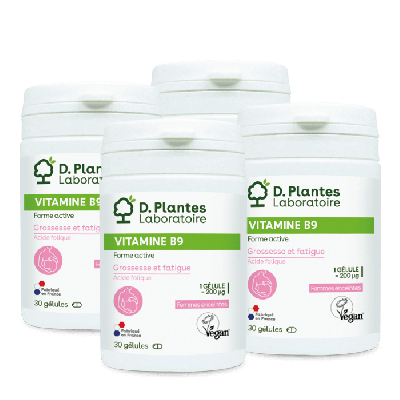 Pack 4 Vitamine B9 4 x 30 gélules