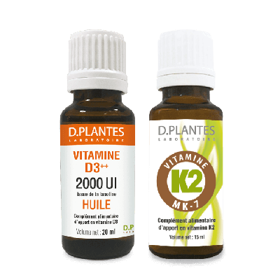 Pack Duo Vitamine D3 K2 ++ Huile