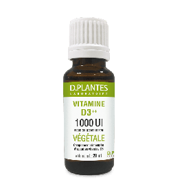 Vitamine D3++ végétale huile 1000 UI 20 ml