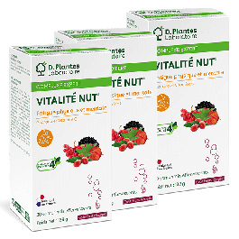 Pack 3 Vitalité-nut fruits rouges 30 comprimés