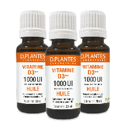 Pack 3 Vitamine D3++ huile 1000 UI 20 ml