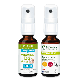 Pack Duo spray D3 végétale 1000 UI + K2 MK-7