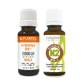 Pack Duo Vitamine D3 K2 MK-7 ++ Huile