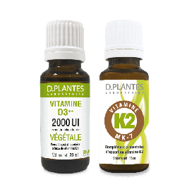 Pack Duo Vitamine D3 K2 MK-7 ++ végétale