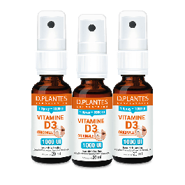 Pack 3 Vitamine D3 originale 1000 UI spray 20 ml