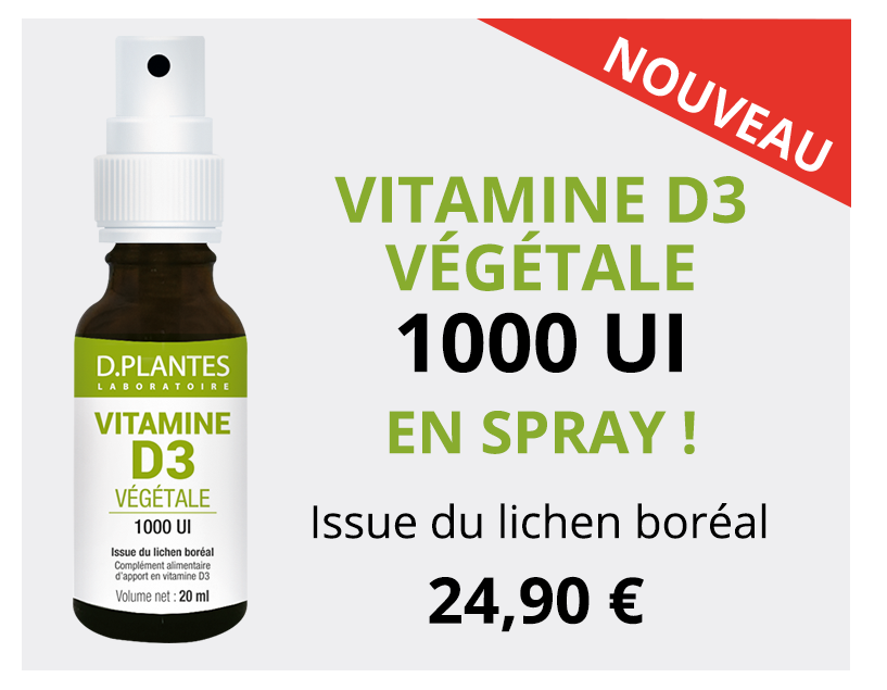 Vitamine D3 végétale 1000 UI, Laboratoire D.Plantes